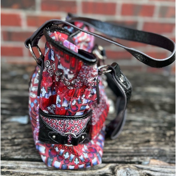 Kathy Van Zeeland Multicolored Handbag Purse Colorful Man Made Materials C10 - Picture 3 of 16